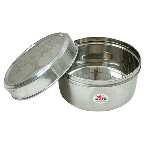 stainless steel tiffin box chennai|Stainless Steel Round 2 Tier SS Tiffin Box, Capacity: .